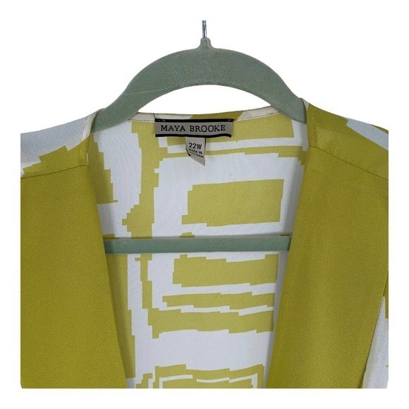 Maya Brooke Light‎ Green Lined Kimono/Duster Sz 22 - Picture 5 of 6